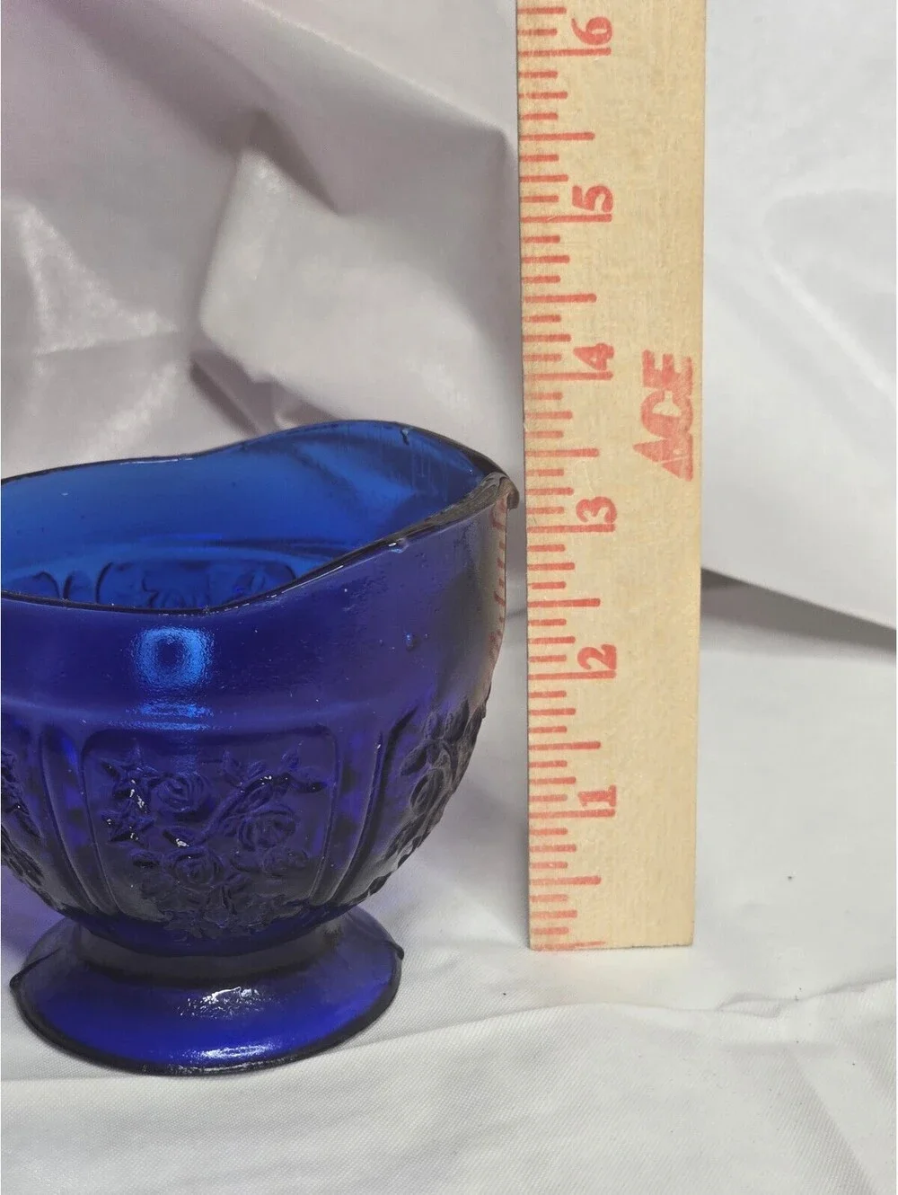Vintage Cobalt Blue Depression Glass Creamer
